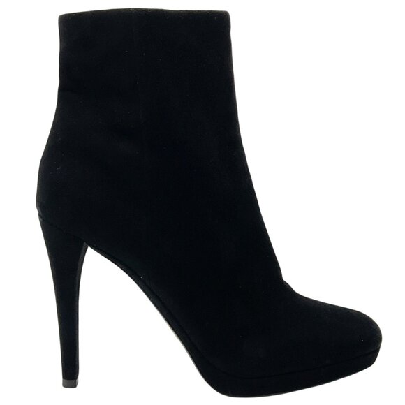 Prada Black Suede Platform Ankle Booties - Picture 2 of 6